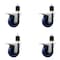Service Caster 4'' SS Solid Poly Swivel 1-7/8'' Expanding Stem Caster Set Total Lock Brake, 4PK SCC-SSEXTTL20S414-SPUS-178-4 - alternate 1